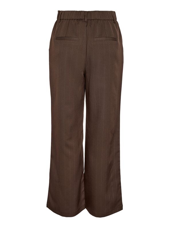 Noisy May NMDALLAS MW PINSTRIPE PANTS TLR Chocolate Brown/WHITE 27038209