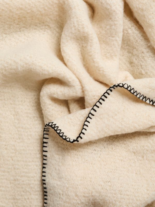 Pieces PCPYRON LONG SCARF NOOS BC Whitecap Gray/CONTRAST STITCH- 17076047