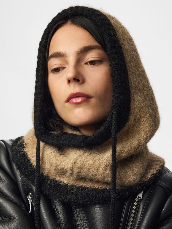 Pieces PCNAMBI BALACLAVA NOOS BC Incense/Black contrast 17154954