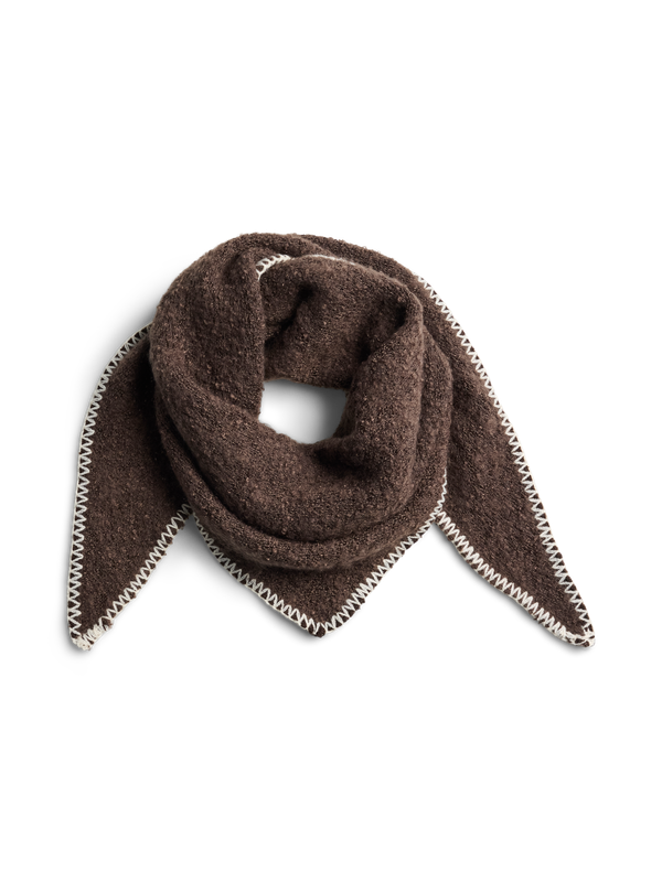 Pieces PCPYRON MINI SCARF NOOS BC Hot Fudge/CONTRAST STITCH-BIRC 17166114