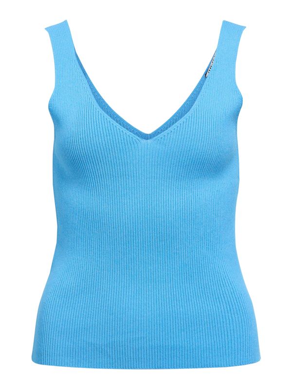 Object OBJKUNI THESS S/L SINGLET KNIT TOP : Azure Blue 23049238