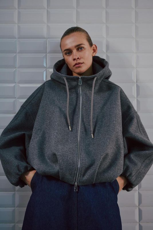 WithBlack WBLFLORA HOODED JACKET darkgreyme 00001885