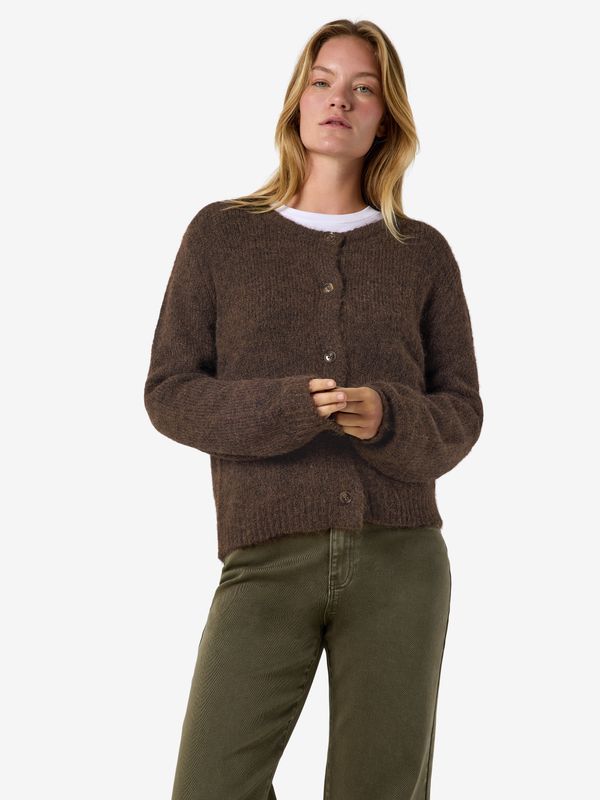 Noisy May NMSUTTON L/S O-NECK KNIT CARDI NOOS Chocolate Brown 27037945