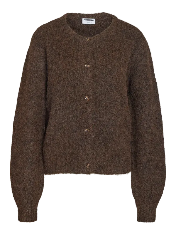 Noisy May NMSUTTON L/S O-NECK KNIT CARDI NOOS Chocolate Brown 27037945
