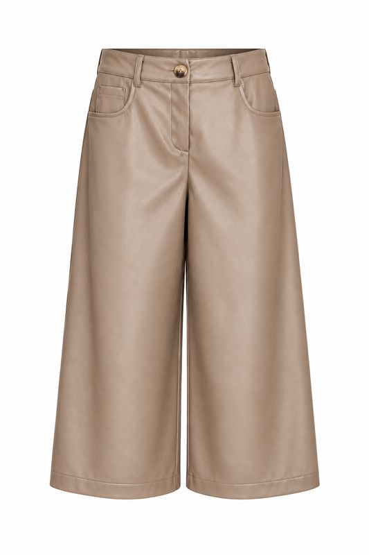 Basements Denim-PU Culotte Sandy-L Taupe Sandy-L