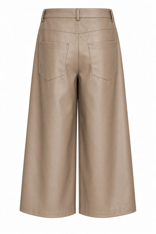 Basements Denim-PU Culotte Sandy-L Taupe Sandy-L