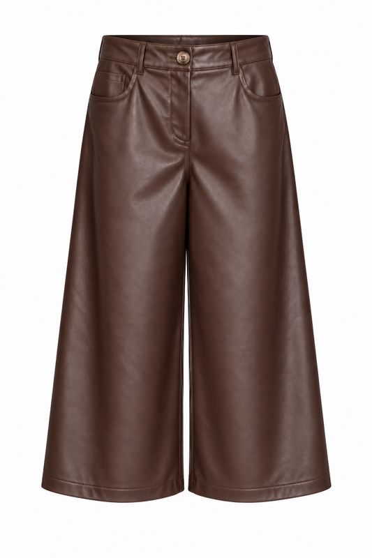 Basements Denim-PU Culotte Sandy-L Bruin Sandy-L