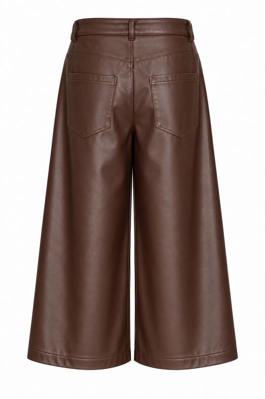 Basements Denim-PU Culotte Sandy-L Bruin Sandy-L