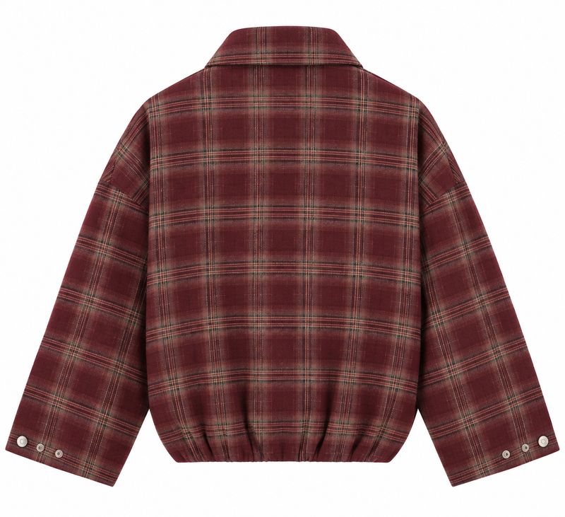 Ambika bomber jacket red plaid amelia-bomber