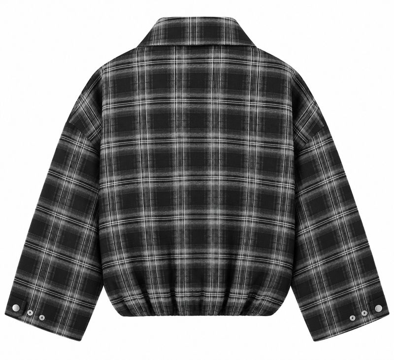 Ambika bomber jacket black plaid amelia-bomber