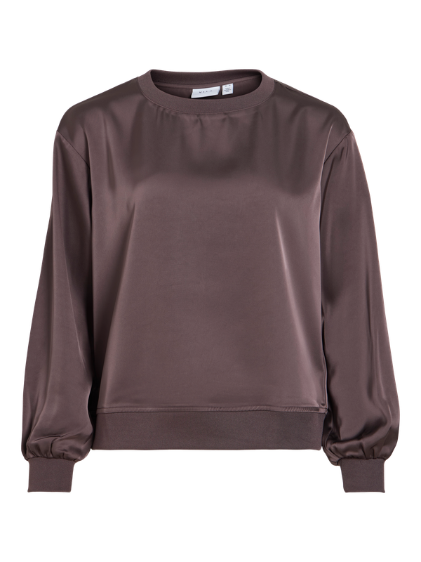Vila VILISO O-NECK L/S TOP/1 Raisin 14119303