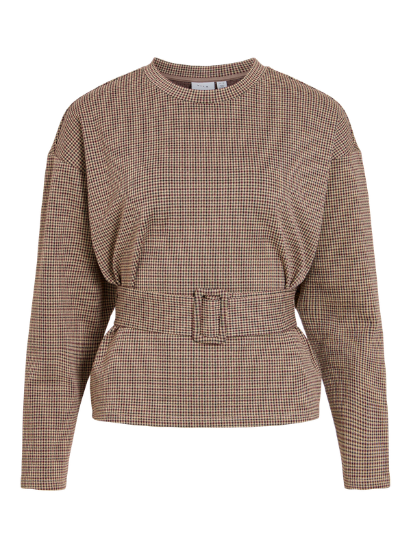 Vila VICHEKKA CREWNECK L/S TOP Port Royale/BLACK BEAUTY/ NOMA 14119771