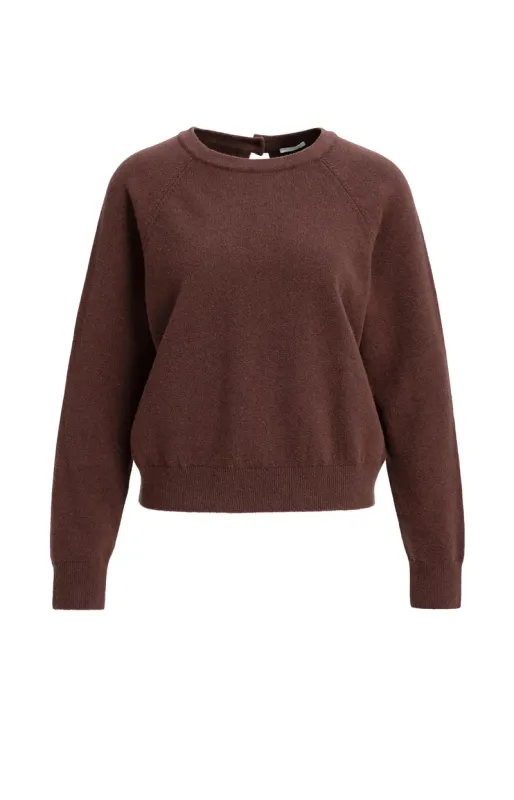 YaYa Vest met geweven details BITTER CHOCOLATE RED 01-000653-610
