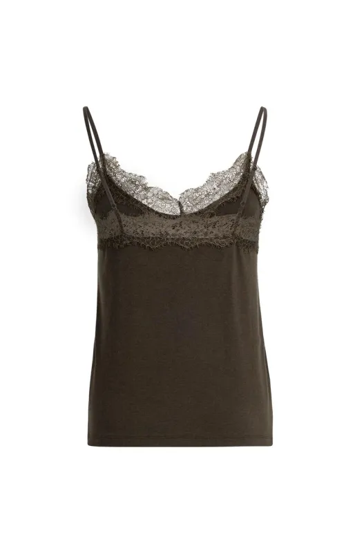 YaYa Klein leren tasje met acetaat DELICIOSO BROWN 01-729067-610