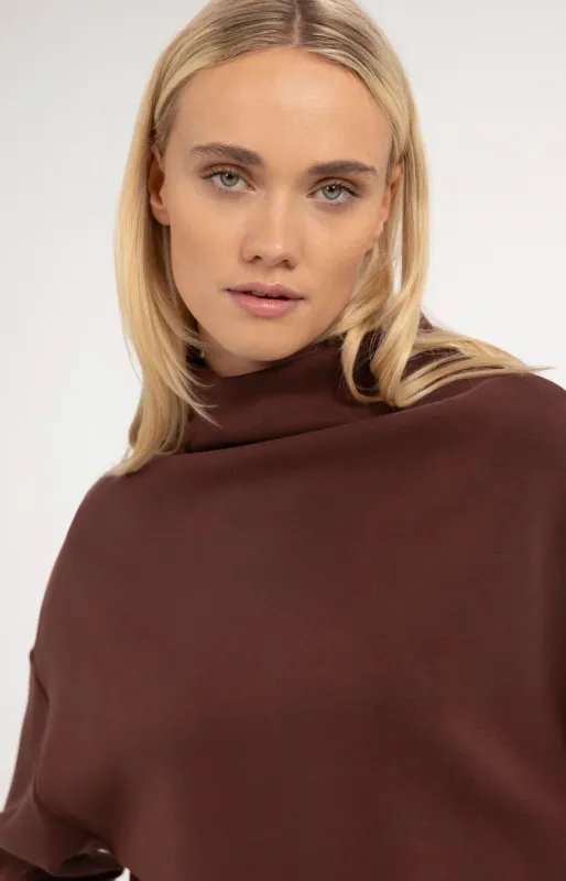 YaYa Middelhoge taille rechte jeans BITTER CHOCOLATE RED 01-109136-610