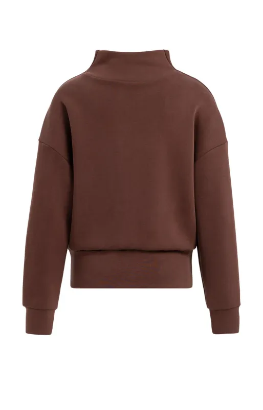 YaYa Middelhoge taille rechte jeans BITTER CHOCOLATE RED 01-109136-610