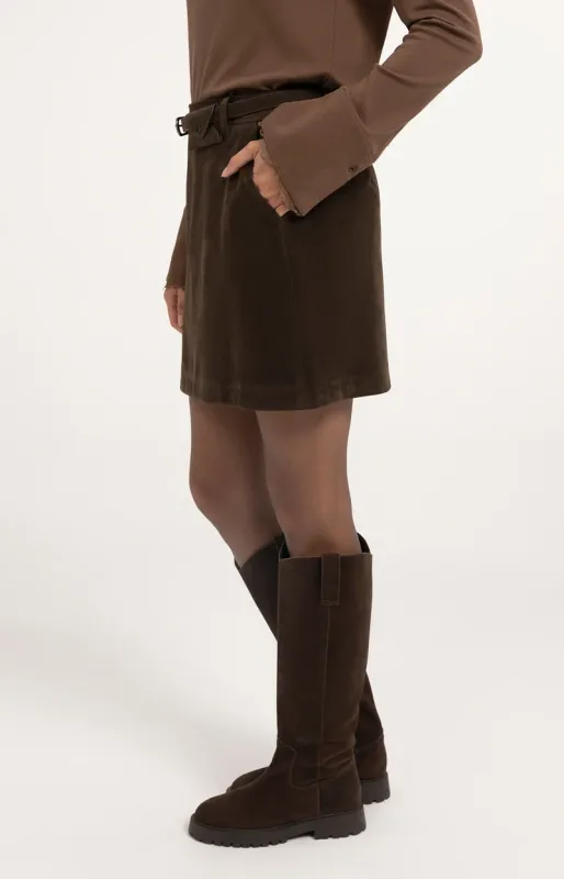YaYa Geweven wollen mix cropped DELICIOSO BROWN 01-409100-610