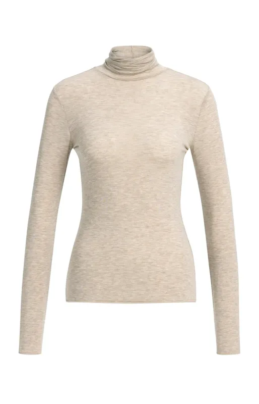 YaYa Asymmetrisch satijnen singlet BEIGE MELANGE 01-709440-610