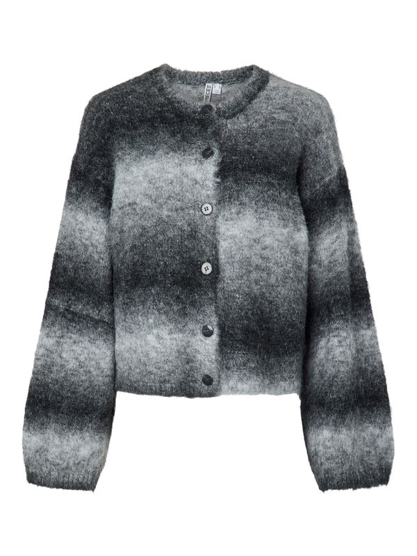 Pieces PCALBA LS O-NECK KNIT CARDIGAN BC Ganache/Cloud dancer gradiant 17166390
