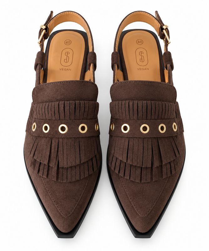 Shoecolate loafer met gesp dark brown 1.16.52.03603