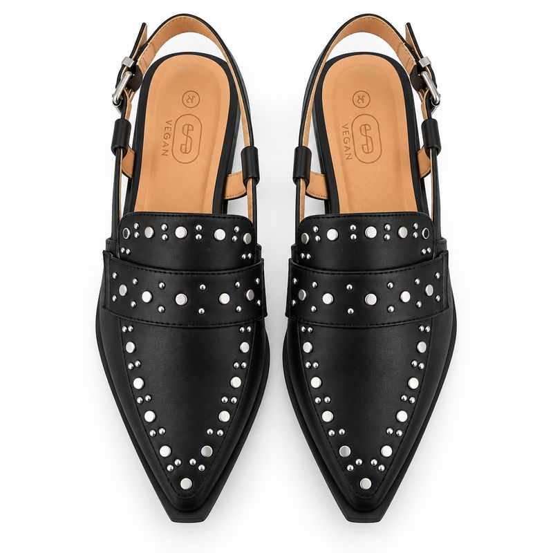 Shoecolate loafer met gesp black 1.26.52.010.01