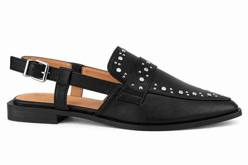 Shoecolate loafer met gesp black 1.26.52.010.01