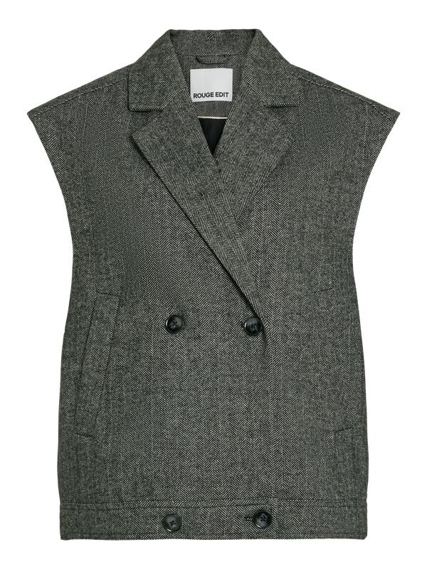 Rouge Edit ROUADRIAN WAISTCOAT/PF Meteorite/Herringbone 14118578