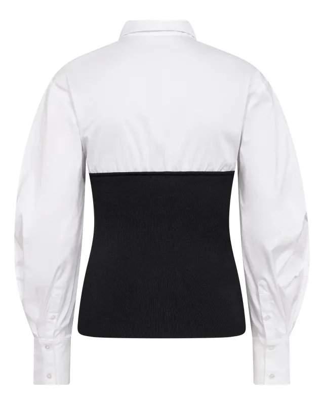 Co'couture MerciaCC Poplin Mix Knit white 500527