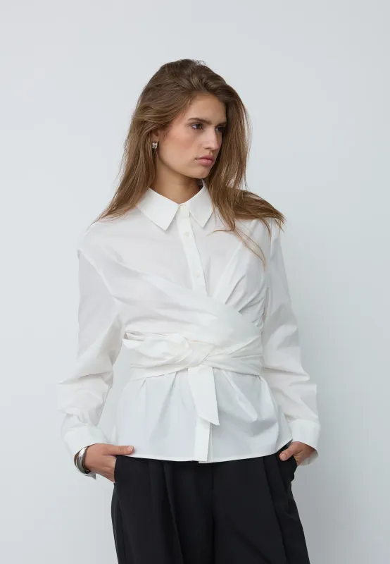 Co'couture HalenCC Tie Shirt white 500611