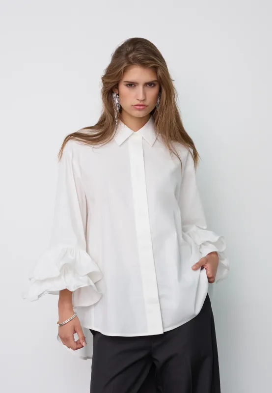 Co'couture HalenCC Flare Shirt white 500609