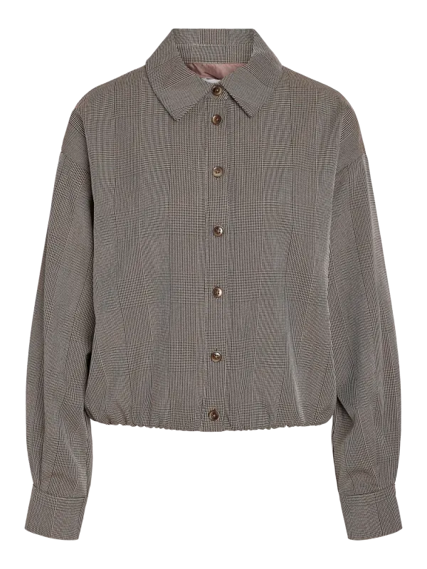 Noisy May NMWERA L/S BUBBLE SHIRT TLR Toasted Coconut/WINDSOR WINE 27038519