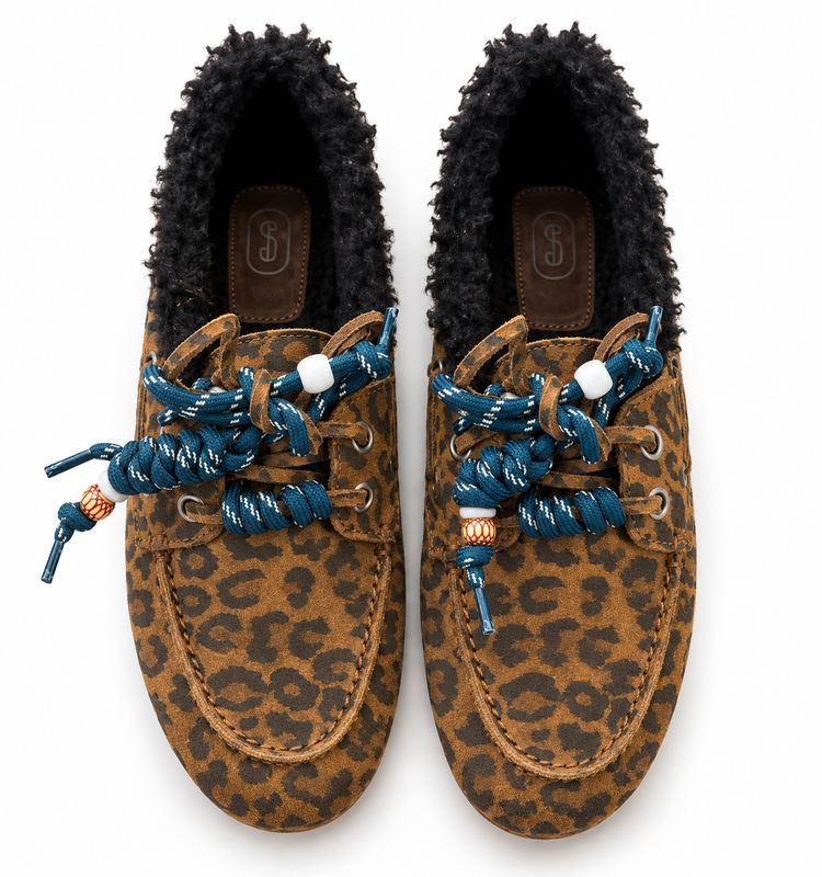 Shoecolate Loafer Leopard met Bont leopard brown 8.27.10.000.02