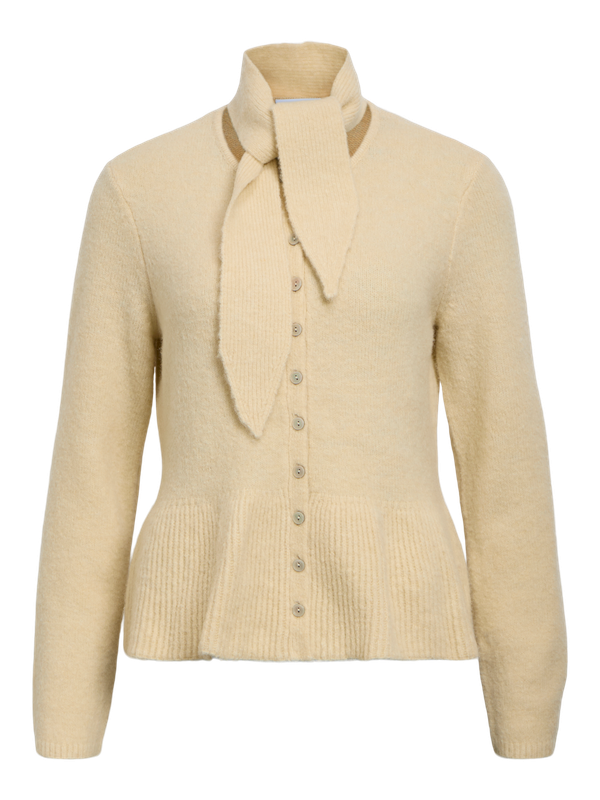 Object OBJNIVIN L/S SCARF KNIT CARDIGAN 14 Birch/Melange 23050071