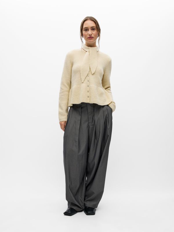 Object OBJNIVIN L/S SCARF KNIT CARDIGAN 14 Birch/Melange 23050071