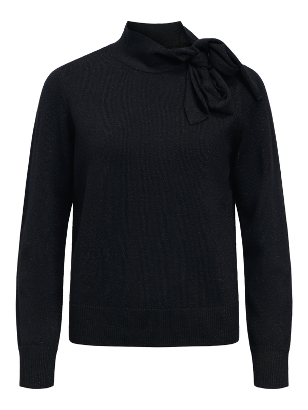 Object OBJTHESS L/S RE BOW GLAM KNIT PULLO Black/Black glitter 23050915