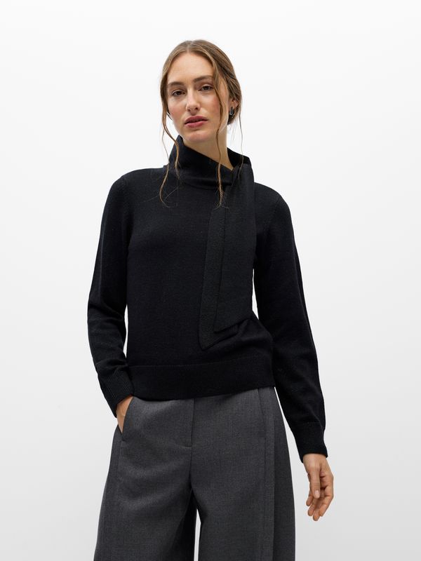 Object OBJTHESS L/S RE BOW GLAM KNIT PULLO Black/Black glitter 23050915