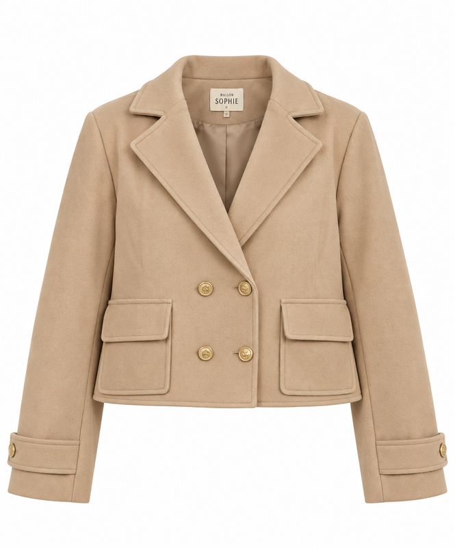 Sophie & Me jasje met knopen beige ms23083