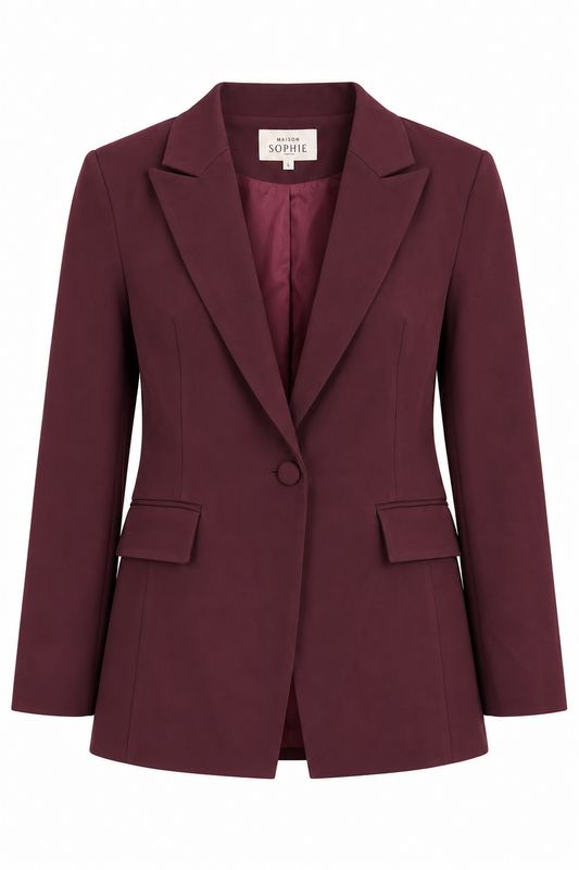 Sophie & Me blazer getailleerd Bordeaux MS23081