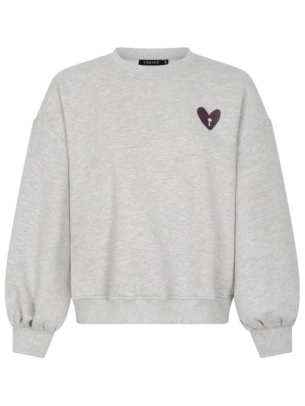 Ydence sweater checked in grey melange WS2653