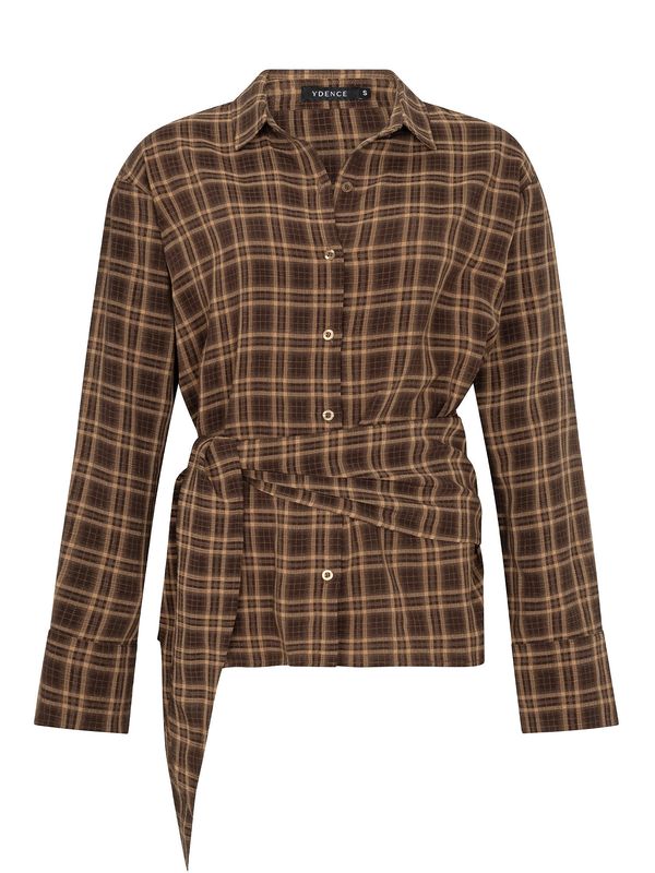 Ydence Blouse Isa Brown check WS2650
