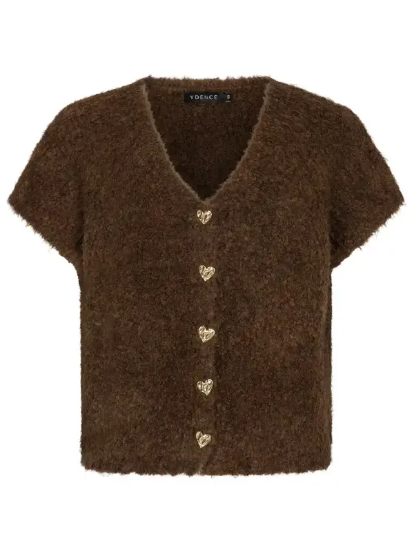 Ydence Knitted Cardigan Rochelle Coffee brown CW2617