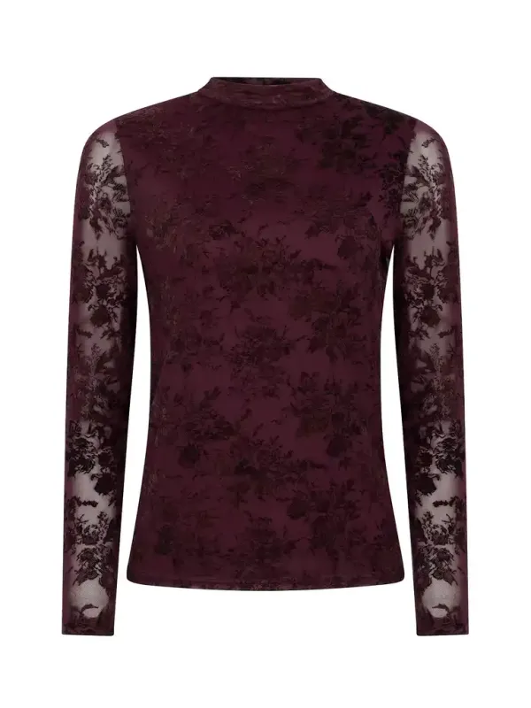 Ydence Top anouk burgundy CW2604