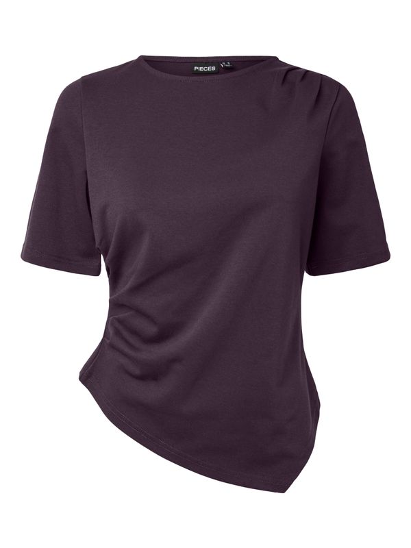 Pieces PCVICTORIA 2/4 DRAPED TOP JRS BC Plum Perfect 17168564