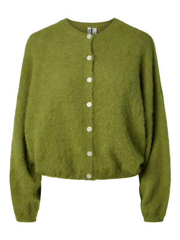 Pieces PCALLIE LS O-NECK KNIT CARDIGAN NOO Woodbine/Melange 17166423
