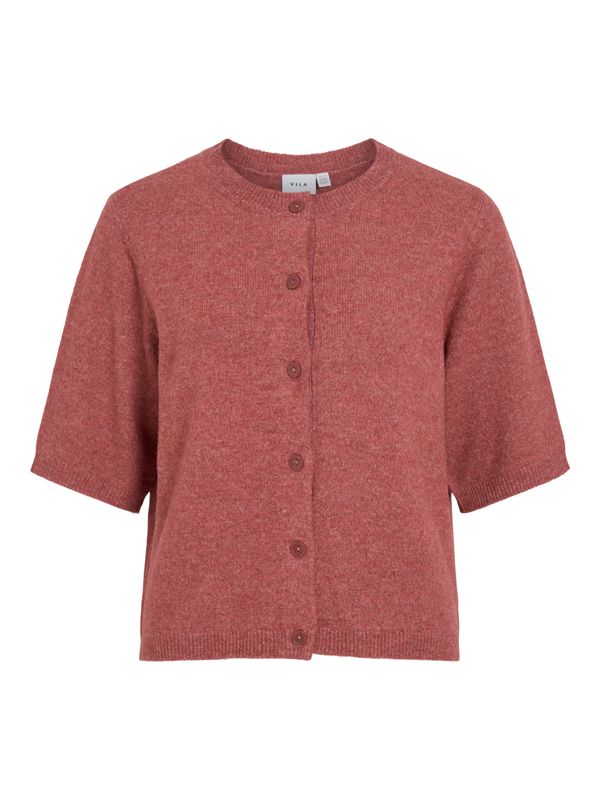 Vila VILIGA 2/4 O-NECK KNIT CARDIGAN - N Marsala/MELANGE 14113226