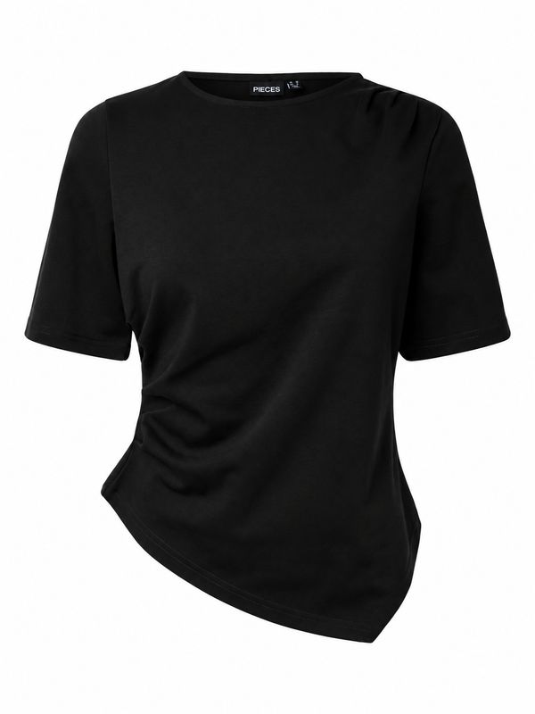 Pieces PCVICTORIA 2/4 DRAPED TOP JRS BC Black 17168564