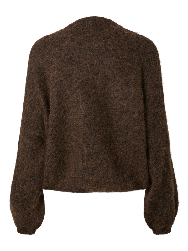 Pieces PCALLIE LS O-NECK KNIT CARDIGAN NOO Hot Fudge/Melange 17166423