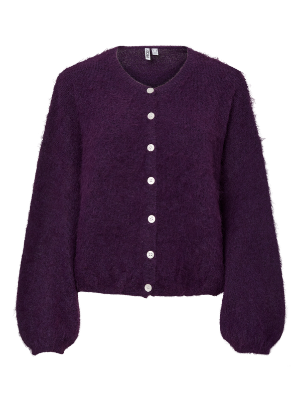 Pieces PCALLIE LS O-NECK KNIT CARDIGAN NOO Acai/Melange 17166423