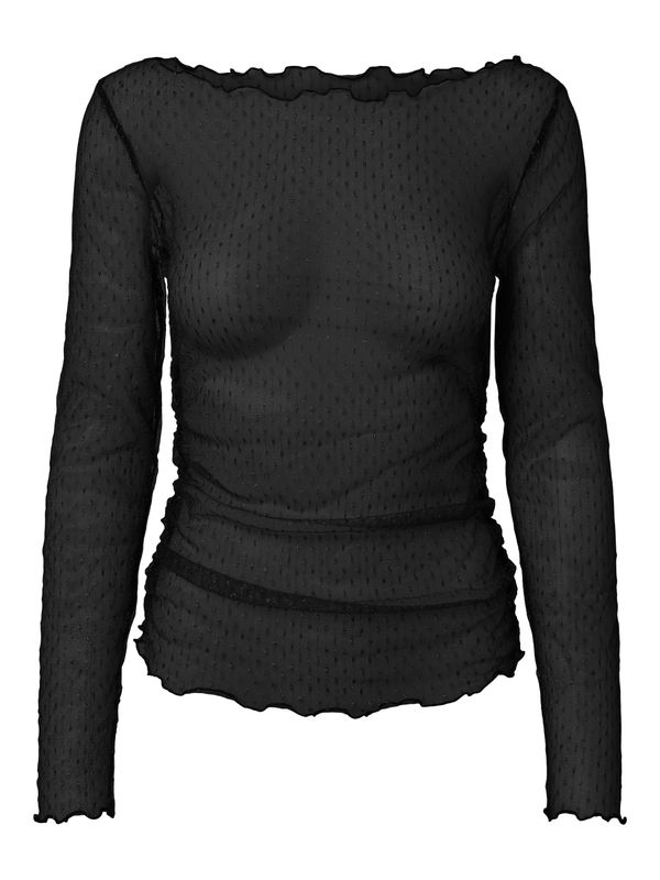 Pieces PCELAN LS LAYERING TOP JRS Black/Silver lyrex 17167849