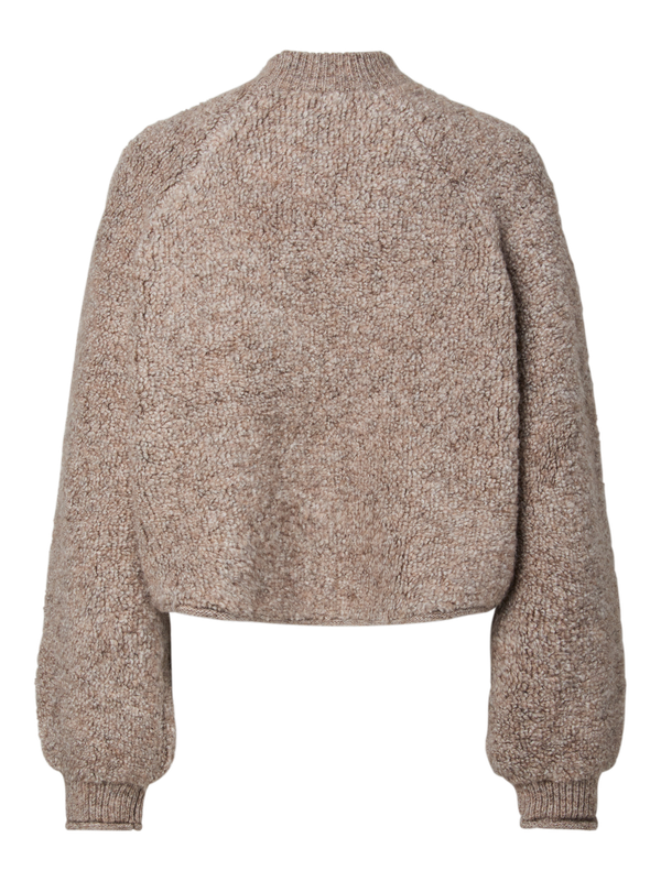 Pieces PCEVALYN LS HIGH NECK KNIT BC Greige 17167738